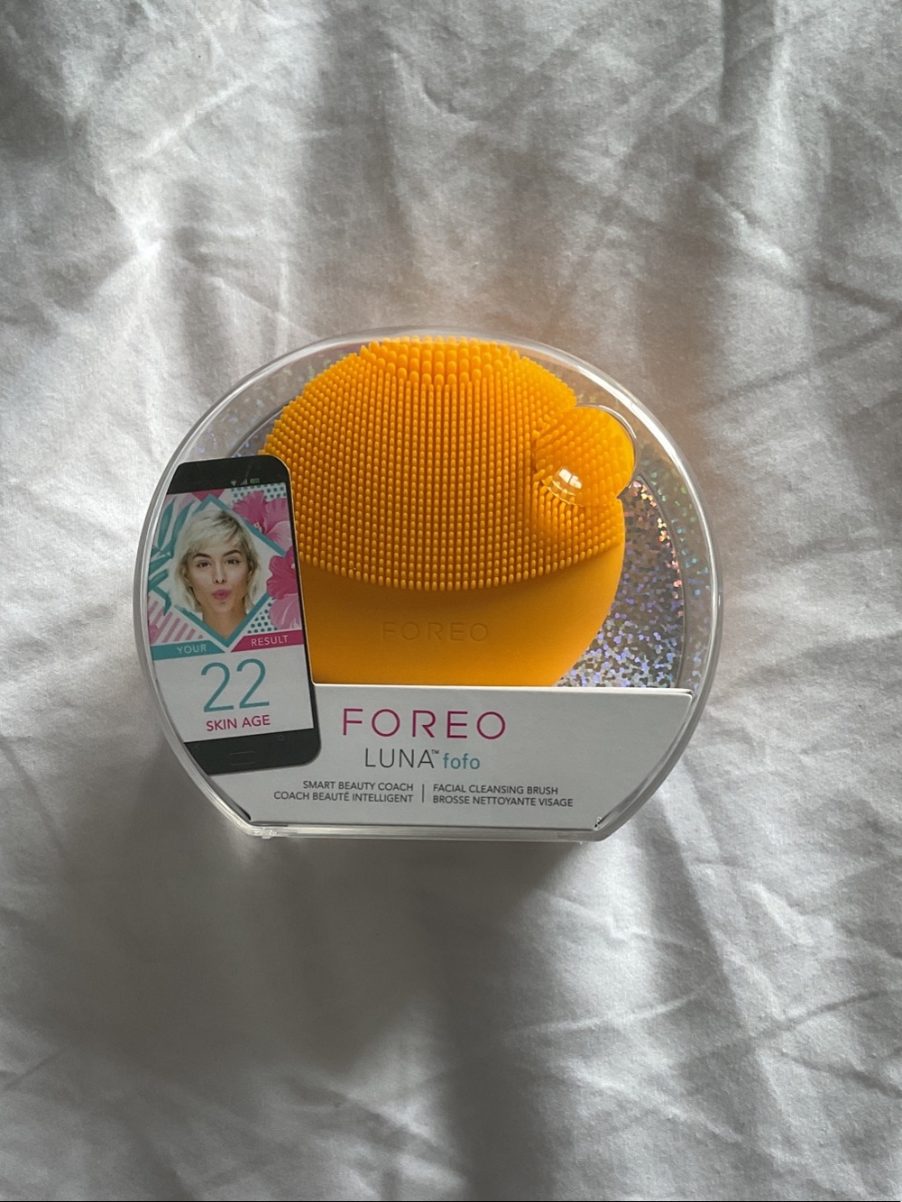Foreo Luna Fofo Sunflower Yellow Intelligent Beauty Facial Brush Analysis NEW